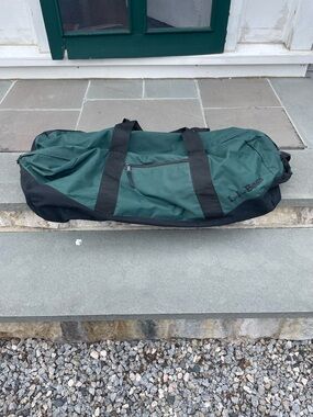 L.L. Bean Dark Green and Black Duffel Bag